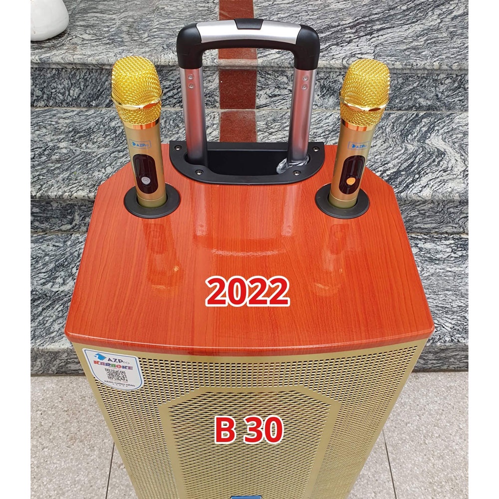 Loa Kéo Karaoke Công Suất Lớn 950W | Loa Kéo Giá Rẻ Azpro AZ-228A Bas30 | Loa Kéo Bluetooth Tặng 2 Mic không dây