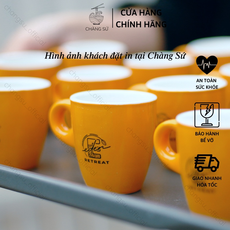 Tách trà, cafe trắng trơn và đĩa lót tách sứ Minh Châu bày tiệc, nhà hàng, quán nước - In theo yêu cầu | BigBuy360 - bigbuy360.vn