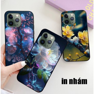 Ốp lưng Iphone 11 Pro/ ip 11 Pro max in nhám hình hoa cỏ