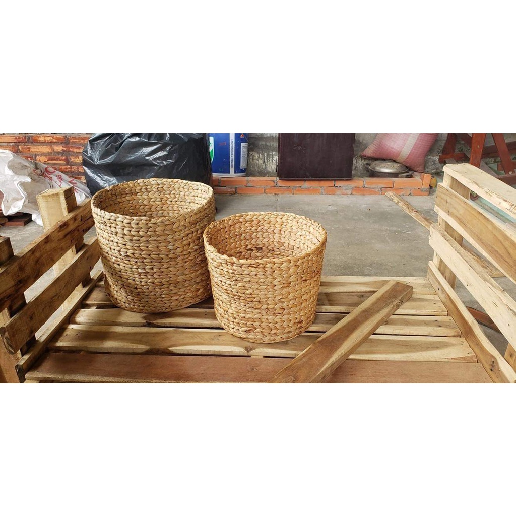 Sọt Tròn Lục Bình trang trí vintage