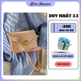Túi đeo chéo đeo vai nữ da dáng vuông có khóa cao cấp công sở thời trang Alicehousee QH0007