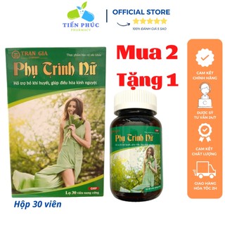 Phụ trinh nữ Trần Gia - Hỗ trợ bổ khí huyết, giúp điều hòa kinh nguyệt, giảm nguy cơ u xơ tử cung ở phụ nữ Hộp 30 viên