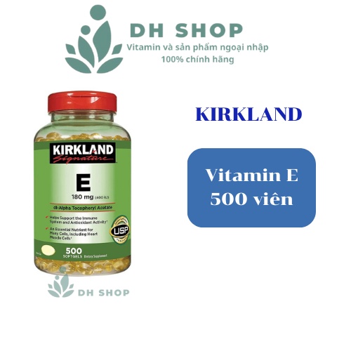 Viên uống bổ sung Vitamin E 400 I.U Kirkland 500 Viên - DH Shop