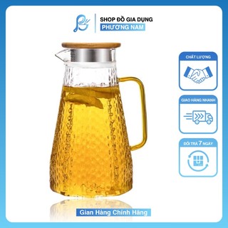 Bình nước thủy tinh chịu nhiệt có thể đun trên bếp dung tích 1900ml