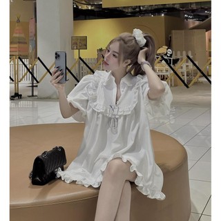 Váy babydoll viền bèo tay bồng MPB ROSIE