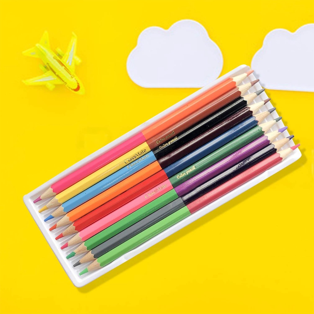 Chì màu 2 đầu Classmate 12/18/24 màu  AM-CL301/302/303