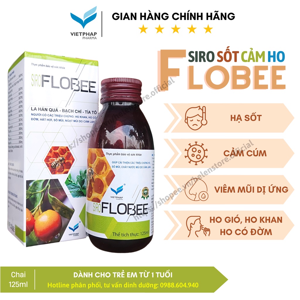 Siro Sốt Cảm Ho Flobee 125ml