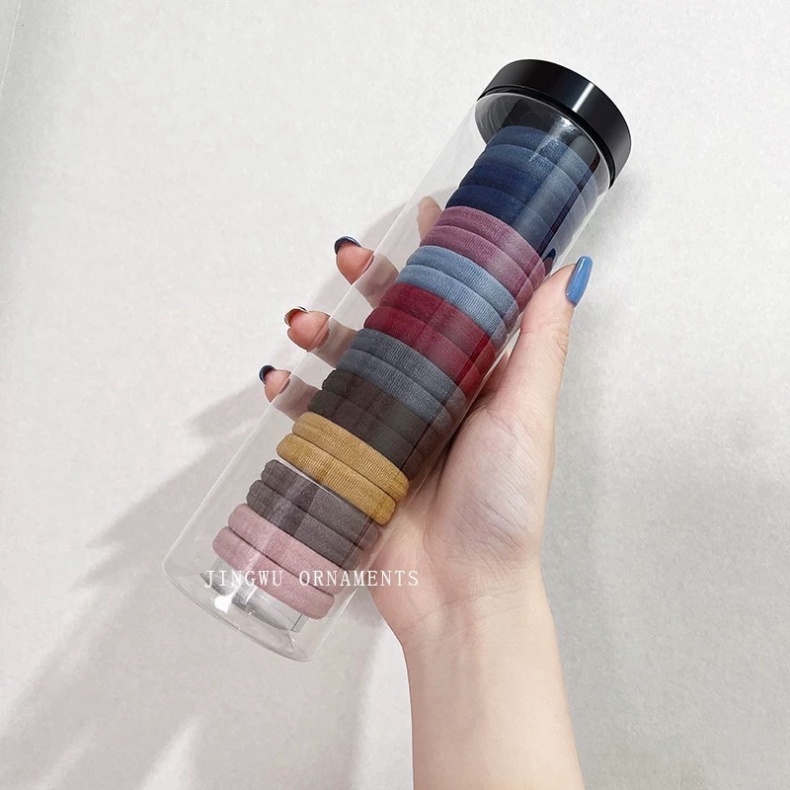 Ống 20 Dây Cột Tóc cao su đặc Màu Pastel trang điểm korea Cho Nữ nội y xanh - chất mát