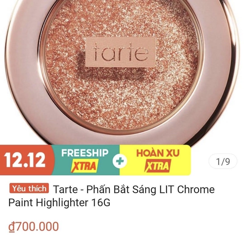 Phấn bắt sáng Tarte - LIT Chrome Paint Highlighter