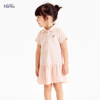 Váy bé gái little maven - đầm hè cho bé gái - váy cotton polo đuôi cá - hàng little maven chính hãng