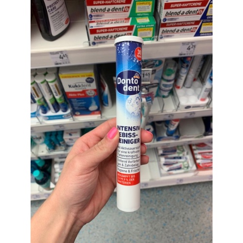 DONTODENT VIÊN SỦI LÀM SẠCH RĂNG GIẢ & NIỀNG RĂNG THÁO RỜI