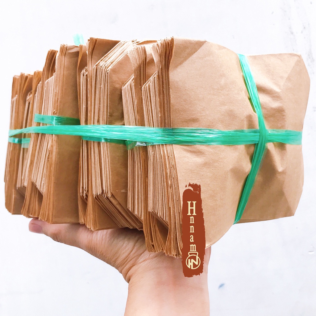 Túi giấy xi măng thấm dầu 130 x 180 x 45mm - Giải pháp đóng gói chuyên nghiệp cho khoai tây chiên và bánh chuối - Bộ 100