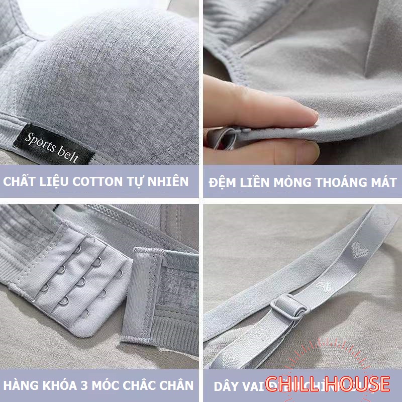 Áo lót, áo ngực nữ cotton không gọng nâng ngực Sports belt A 30, áo lót nữ mềm mại thoáng mát, gợi cảm -CHILL HOUSE | BigBuy360 - bigbuy360.vn