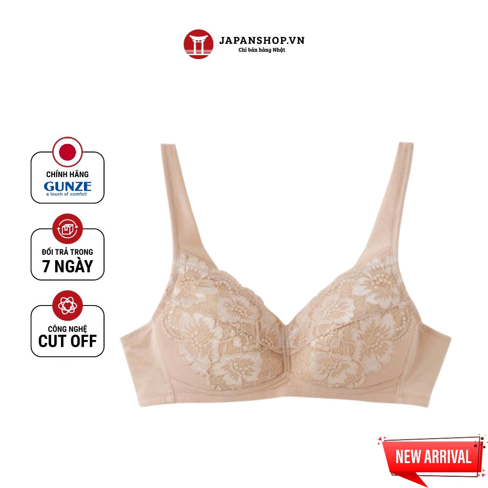 Áo lót nữ ren không gọng Gunze TB1049H made in Japan