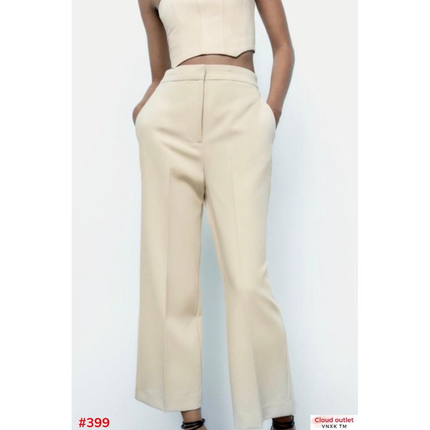 #399 Quần tây ống suông Zara - Màu Kem -Thời Trang Nữ VNXK