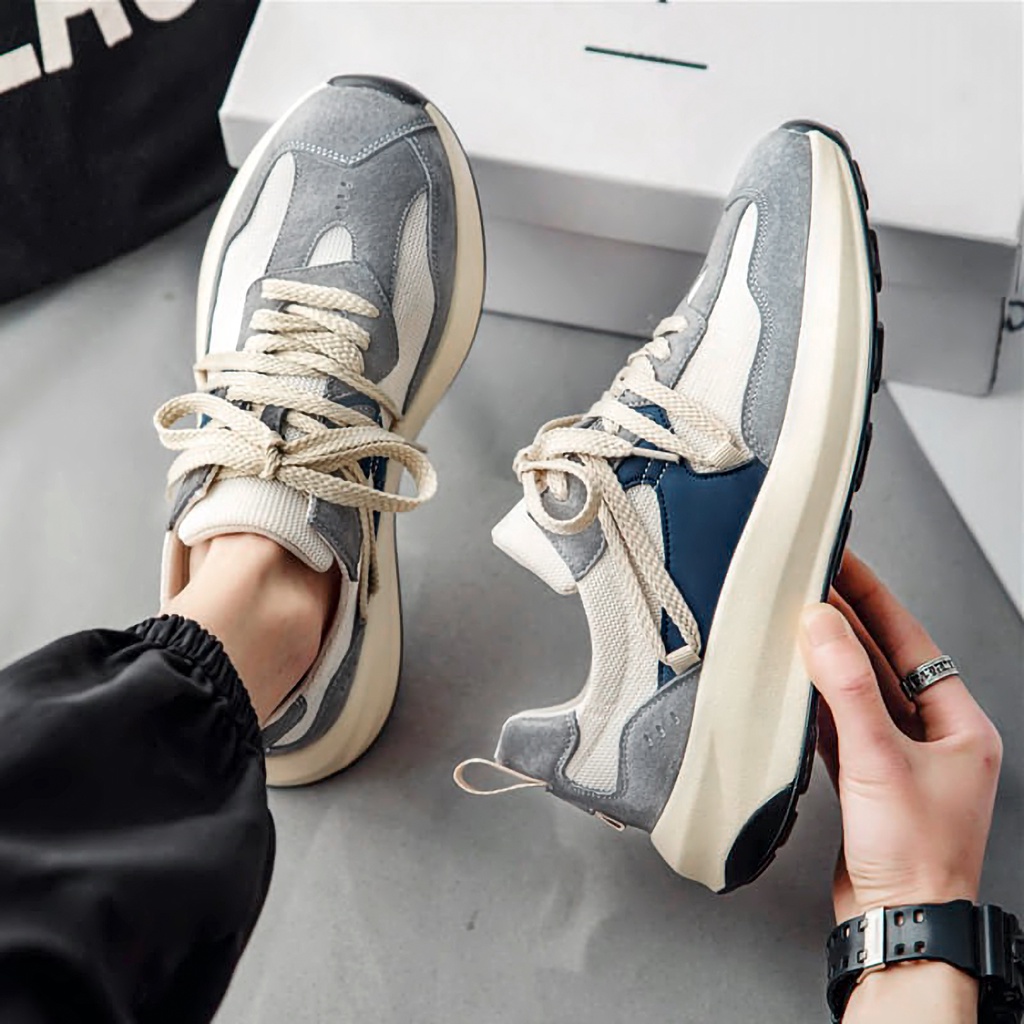 Giày sneaker phối da, phong cách trẻ trung CS270