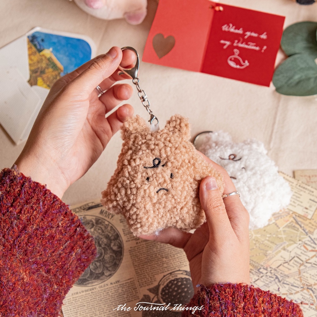 Móc Khóa Bông Đôi Ghibli, Gấu, Tặng Người Yêu, Bạn Bè, Người Thân