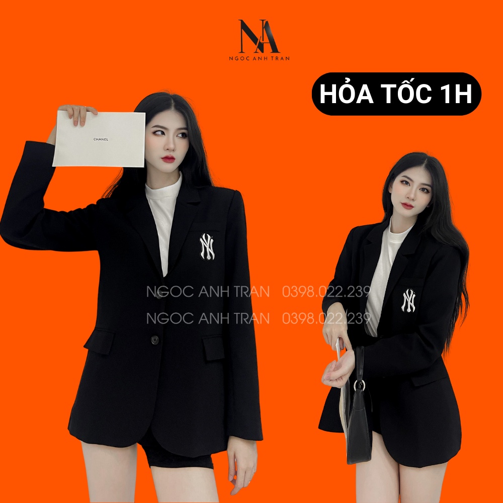 Áo blazer nữ M L B áo vest dài tay khoác ngoài phong cách hàn quốc freesize
