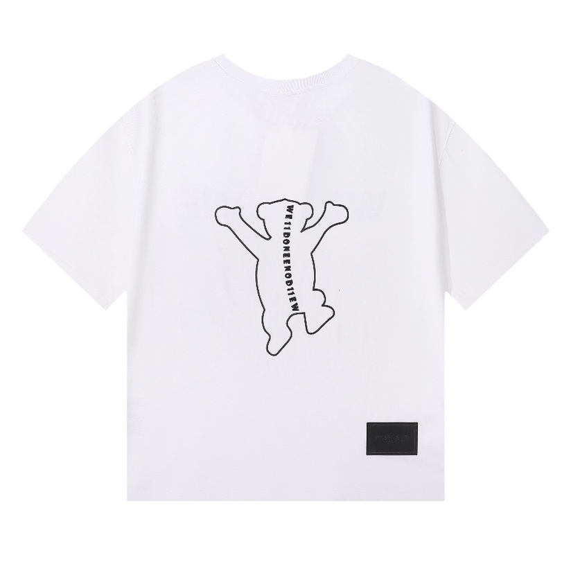 Áo Thun Tay Ngắn In Hình Gấu we11 Phong Cách Đường Phố Mới Chất Lượng Cao Cho Nam Và Nữ