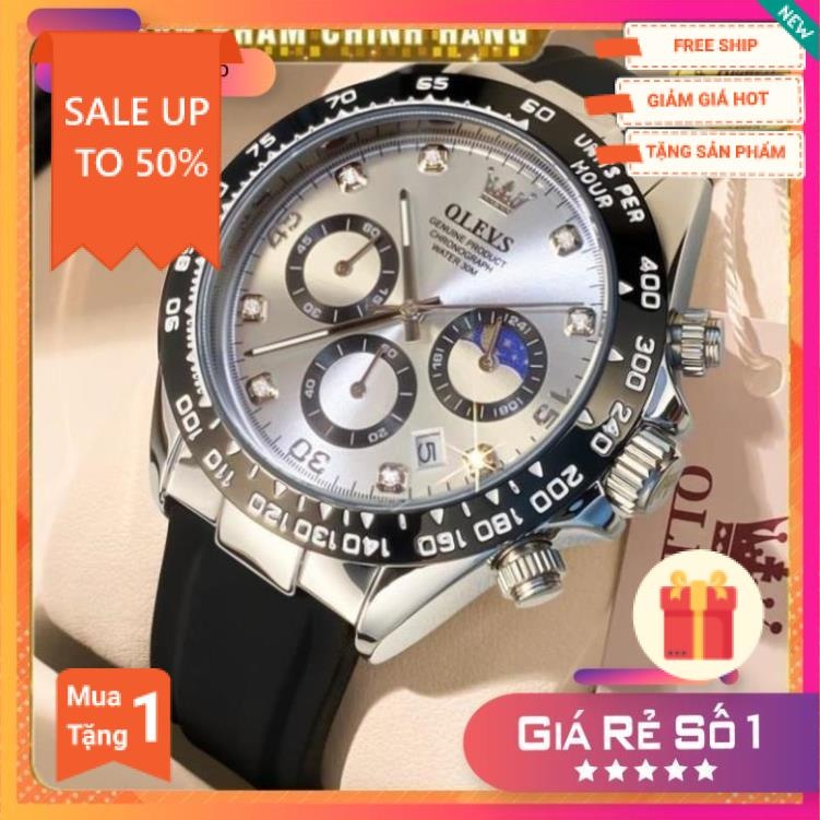 Đồng hồ nam chính hãng Olevs 2875, chống nước Rolex, phát sáng hiện đại, trẻ trung, sang trọng - ChutStore