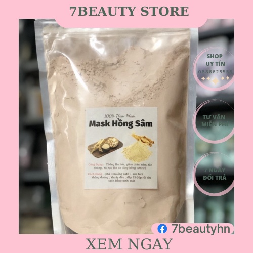 Mặt nạ dẻo hồng sâm Trắng Da,Ngừa Mụn handmade 1kg - Thiết Bị Spa  thẩm mỹ