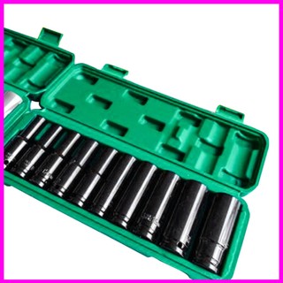 Bộ 10 đầu khẩu-đầu tuýp 1/2 dài dùng cho máy siết bulong 8-24mm bh 12 tháng