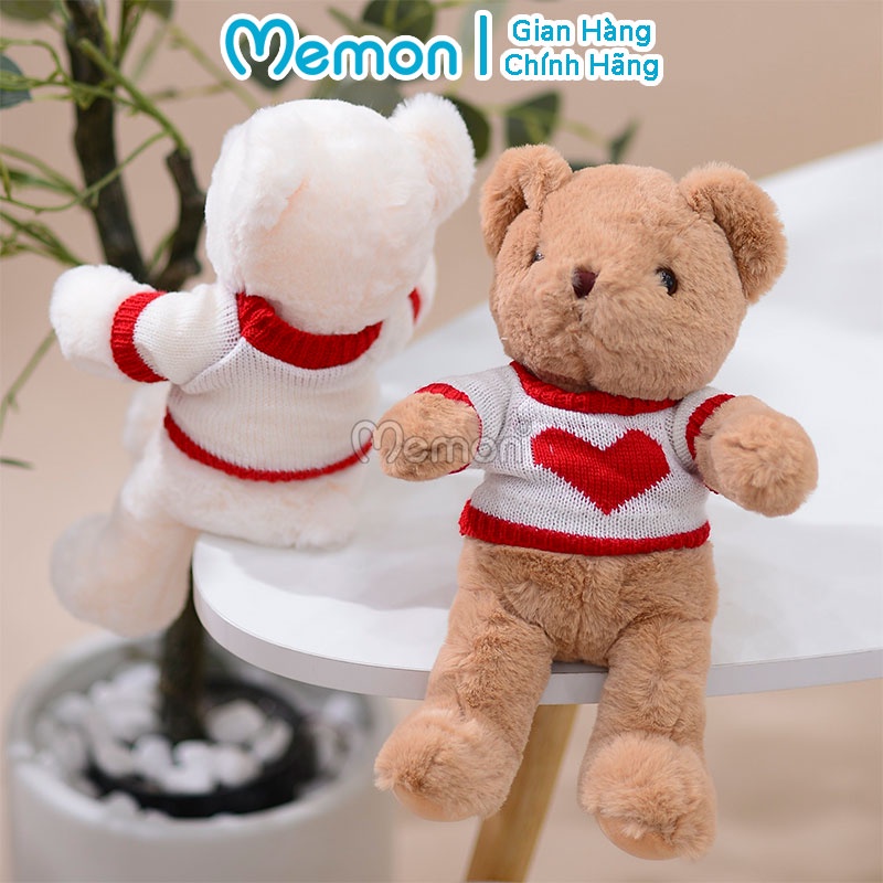 Gấu Bông Teddy Mặc Áo Len Cao Cấp Memon