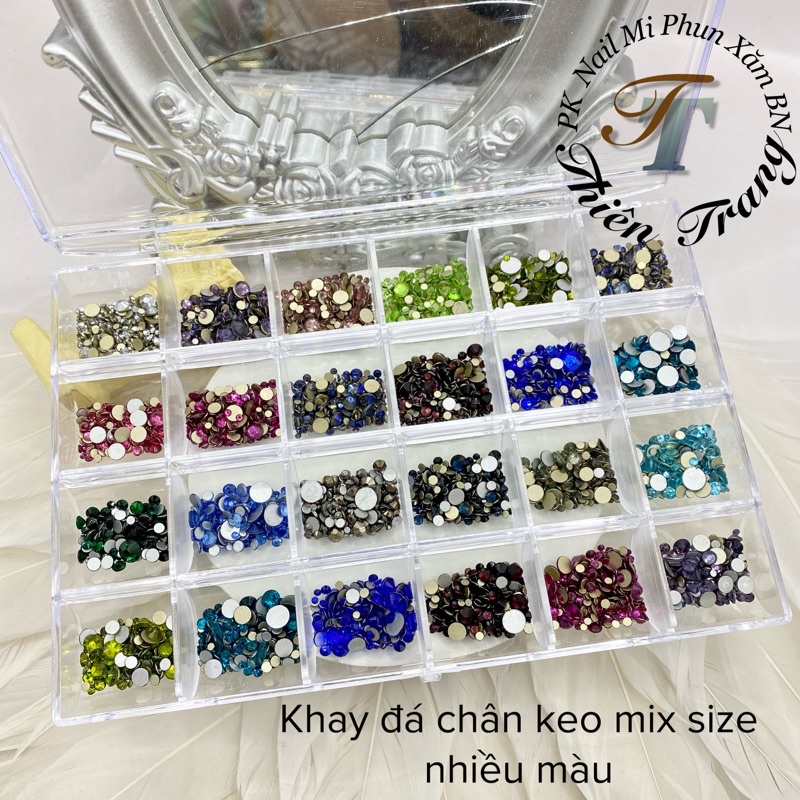 khay đá mix 24 màu ô to đủ size