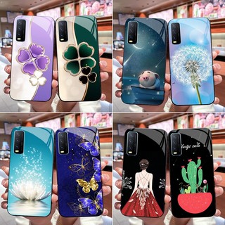 Ốp Lưng Vivo Y20, Y20S, Y12S, V20 SE Mặt kính cường lực sáng bóng, cao cấp