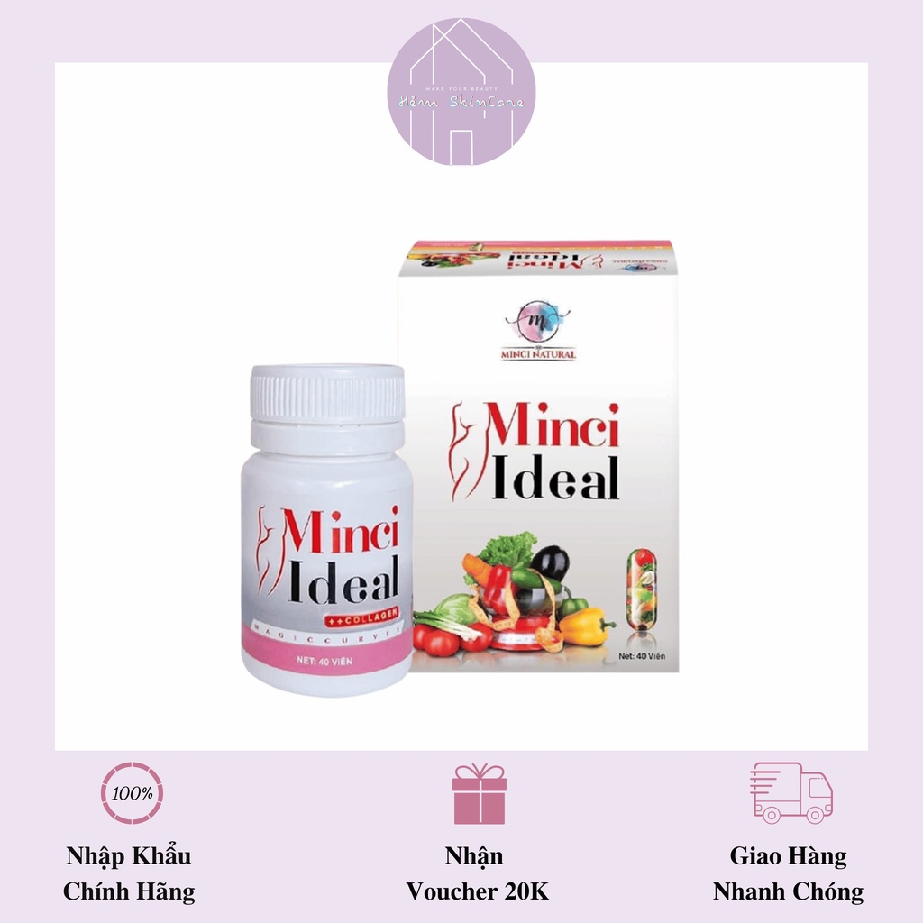 Giảm cân Minci Ideal 40 viên Mit Beauty viên uống giảm cân cấp tốc giảm mỡ bụng eo thon gọn cấp tốc