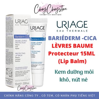 [TEM CTYI] Uriage Bariederm Cica Lips Protecting Balm 15mL - Kem chăm sóc môi khô, nứt nẻ