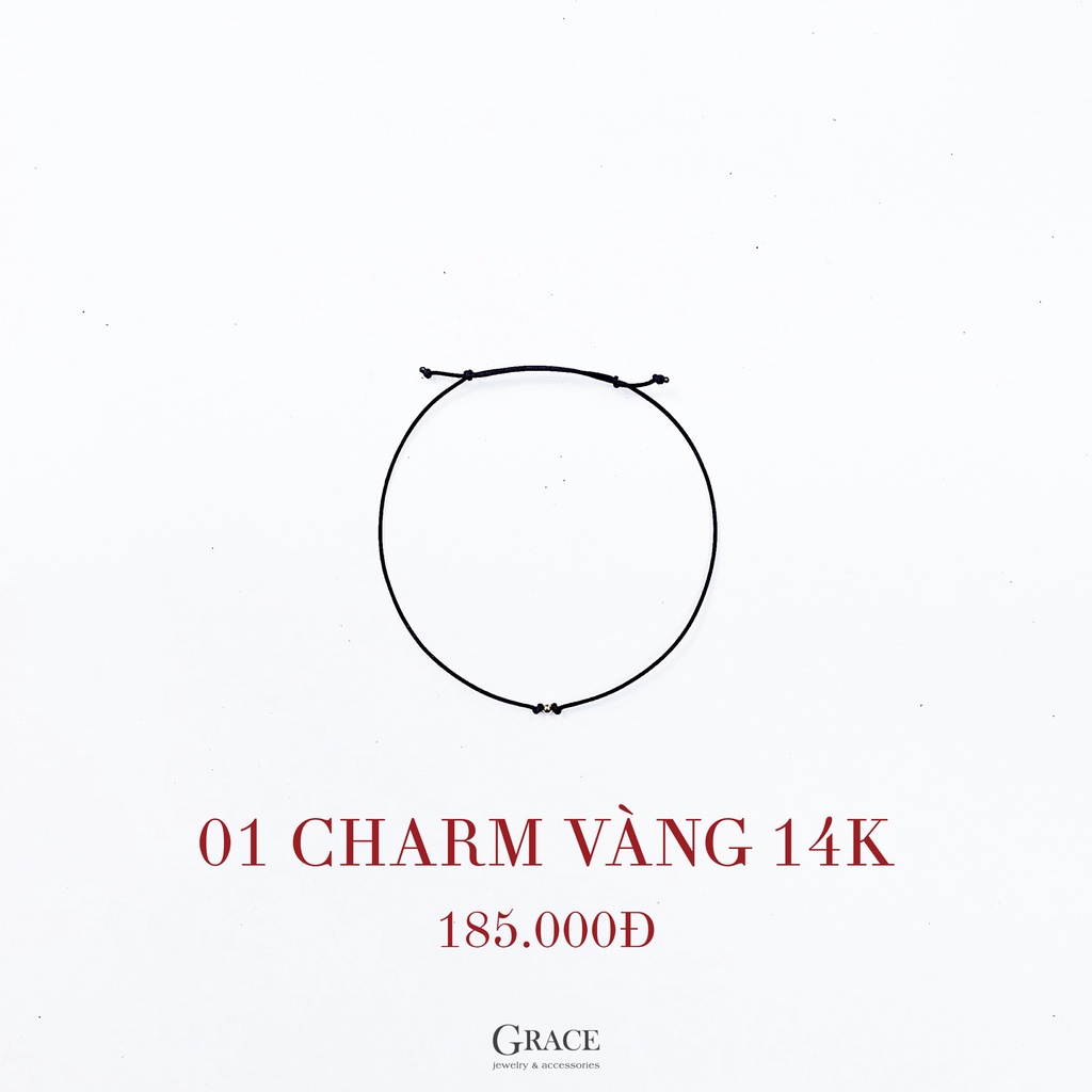 Lắc May Mắn Chỉ đỏ Bi Vàng 14K Grace Jewelry