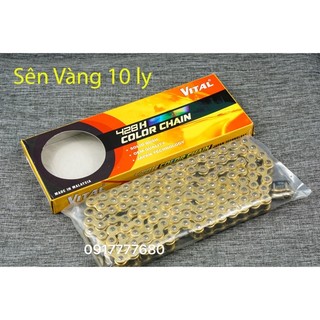 sên vàng 10ly 116L/124L /132L dùng cho xe exciter/raider/winner/yamaha R15/Tfx/gsx150..chính hãng vital
