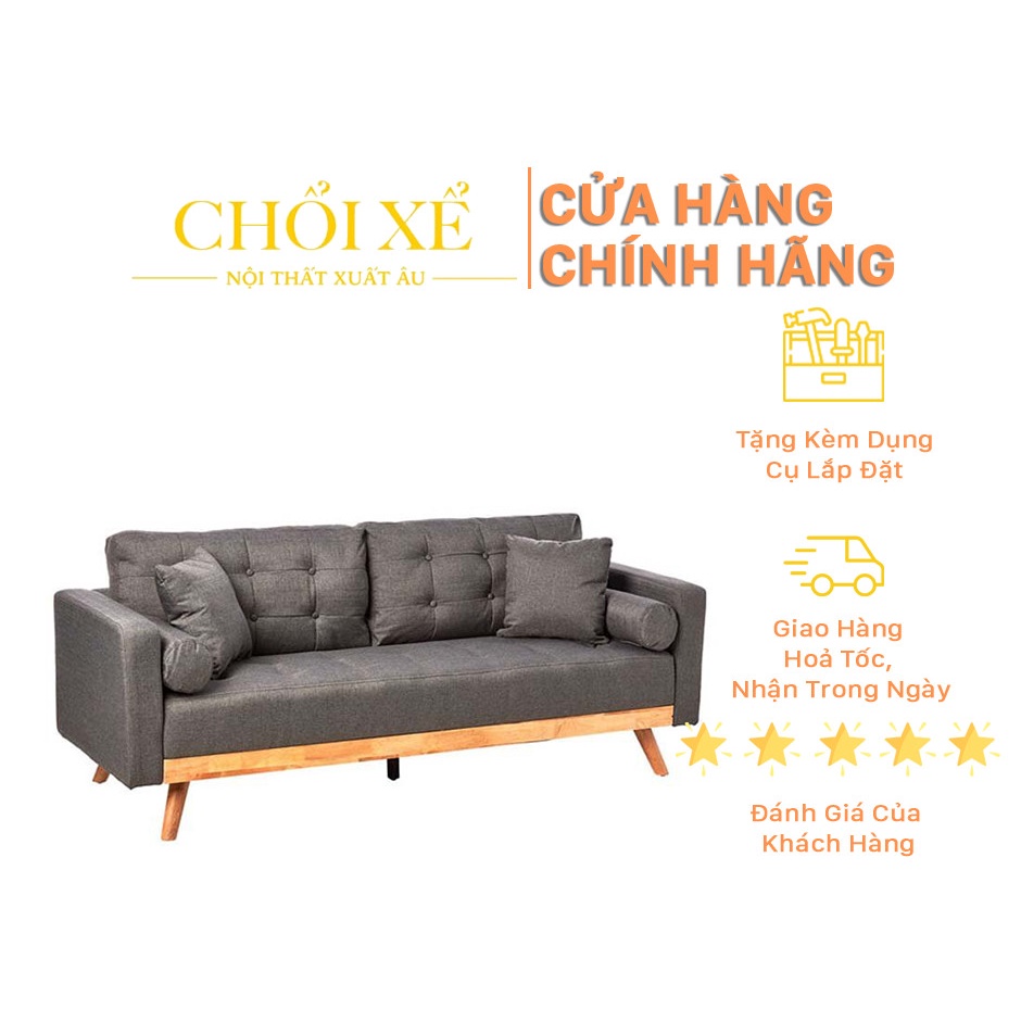 Ghế Sofa 3 Cỗ Derry Grey - Chổi Xể