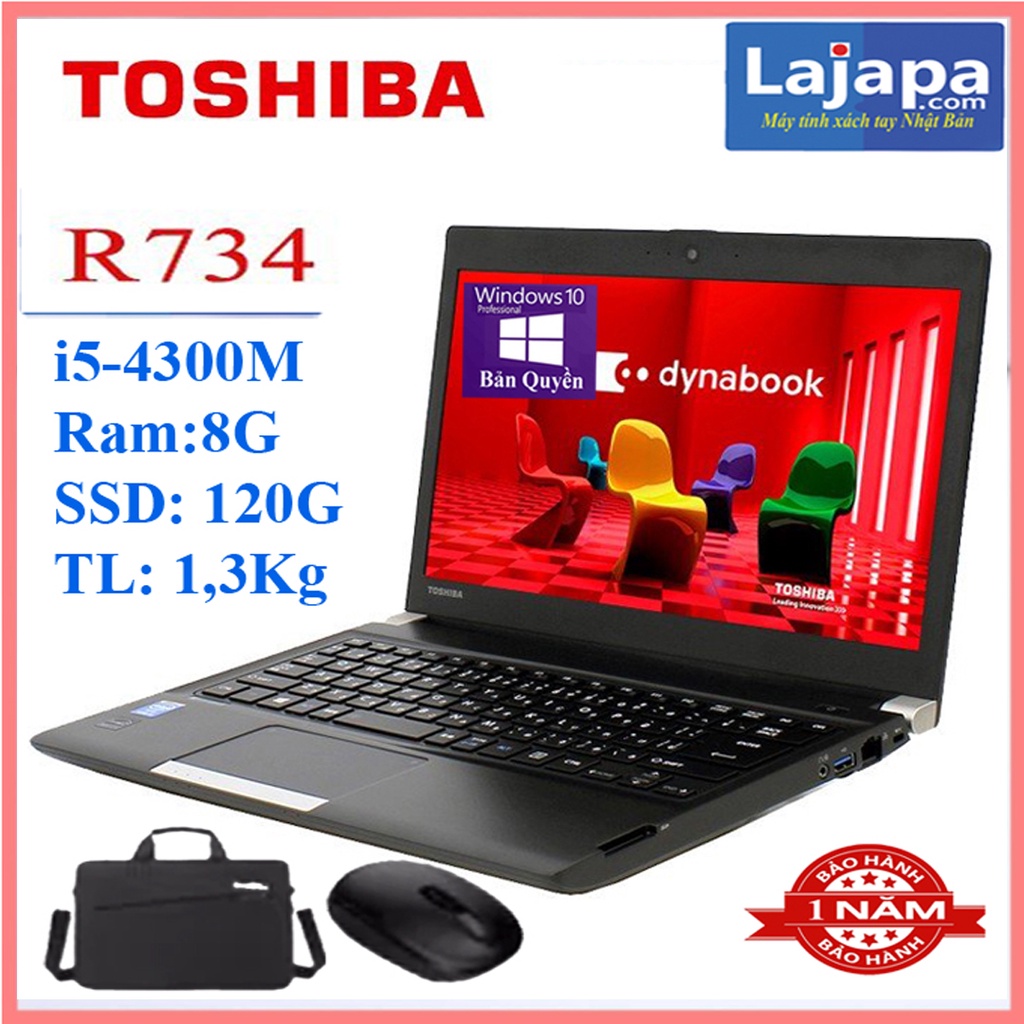 Máy tính laptop giá rẻ laptop Toshiba Dynabook R731(Portege r830) LAJAPA-Laptop Nhật Bản giá rẻ core i5