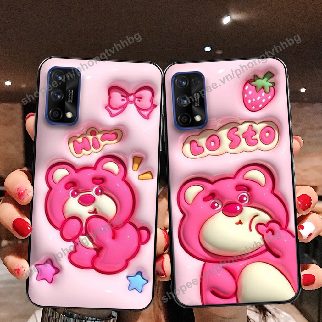 Ốp lưng Realme 7 / Realme 7 Pro GẤU DÂU LOTSO cực hot hit, mẫu hot cute rẻ cực đẹp