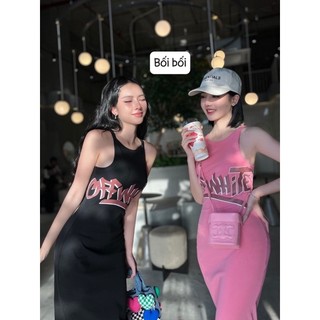 (CÓ SẴN) Váy body dài cổ yếm về sẵn đủ 3 màu
