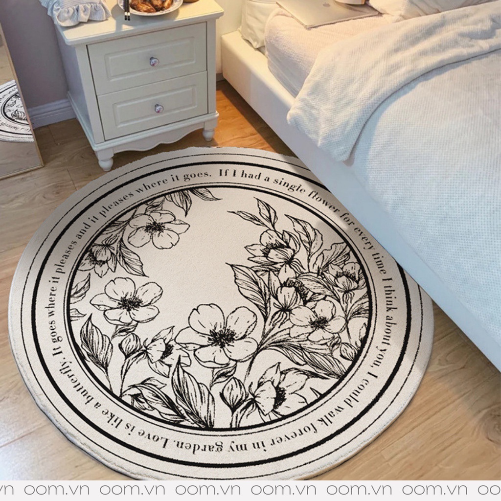 THẢM TRÒN TRANG TRÍ FLORAL
