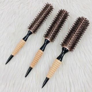 Lược sấy tóc xoăn, lu sấy tóc cao cấp bọc nhuôm chính hãng k.h lina 3 size round comb, styling comb - kv233