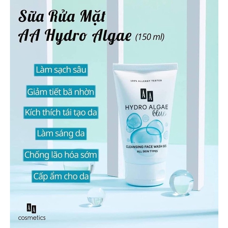 Sữa rửa mặt thiên nhiên AA Cosmetics
