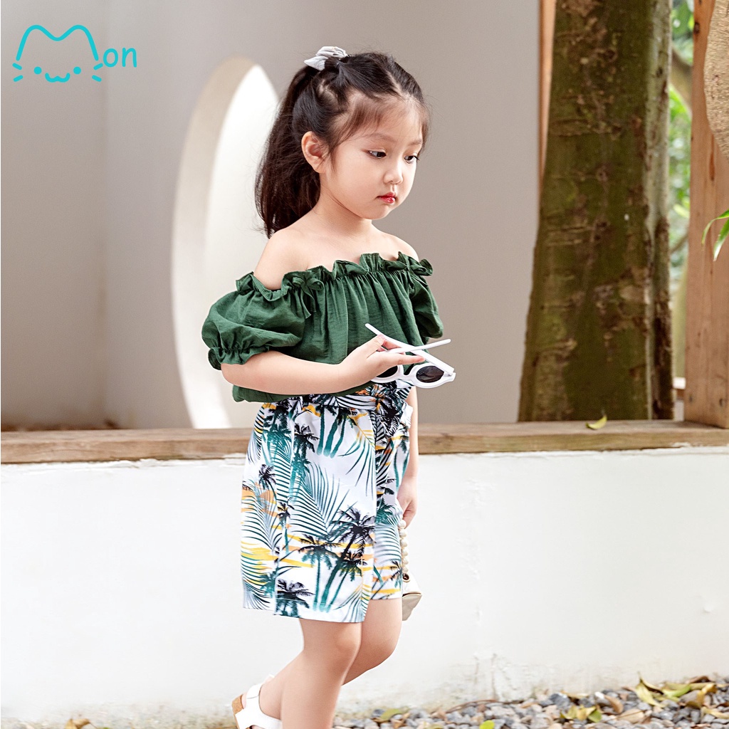 Quần đi biển cho bé gái chất kate họa tiết dễ thương cho bé gái từ 2-6 tuổi MonBabies VL30Q