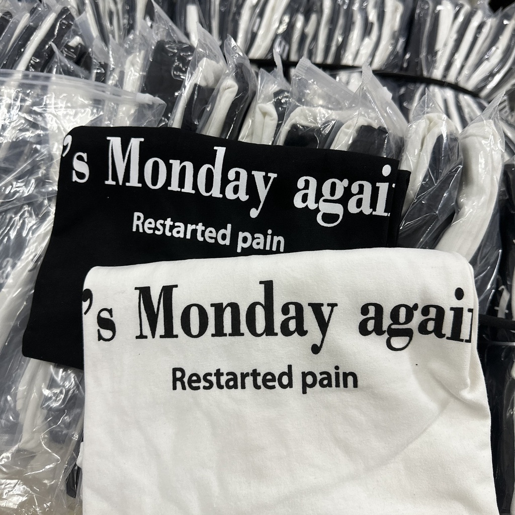 Áo thun tay lỡ MONDAY nam nữ unisex, Áo phông dáng rộng chất cotton khô style năng động KUDOSHOP