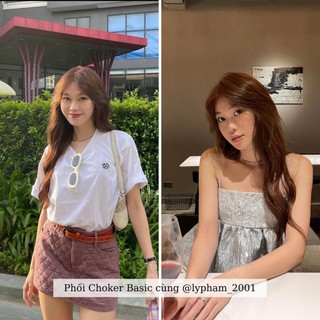 Dây chuyền nữ DECOCO ACC Choker Basic trơn titan không han gỉ