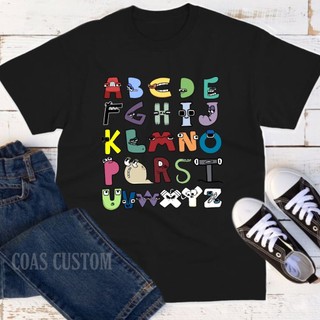 Áo thun cho bé trai và bé gái in hình ALPHABET LORE dễ thương, chất liệu cotton mềm mịn thoáng mát NTShirt 08