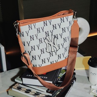 Túi MLB CHÍNH HÃNG Monogram Big classic Bucket Bag đeo chéo da cao cấp thời trang tiện dụng