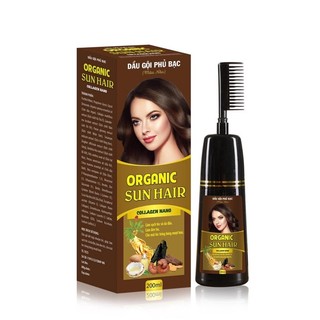 Dầu gội phủ bạc sun hair collagen nano organic - dưỡng tóc, làm sạch, phục hồi tóc