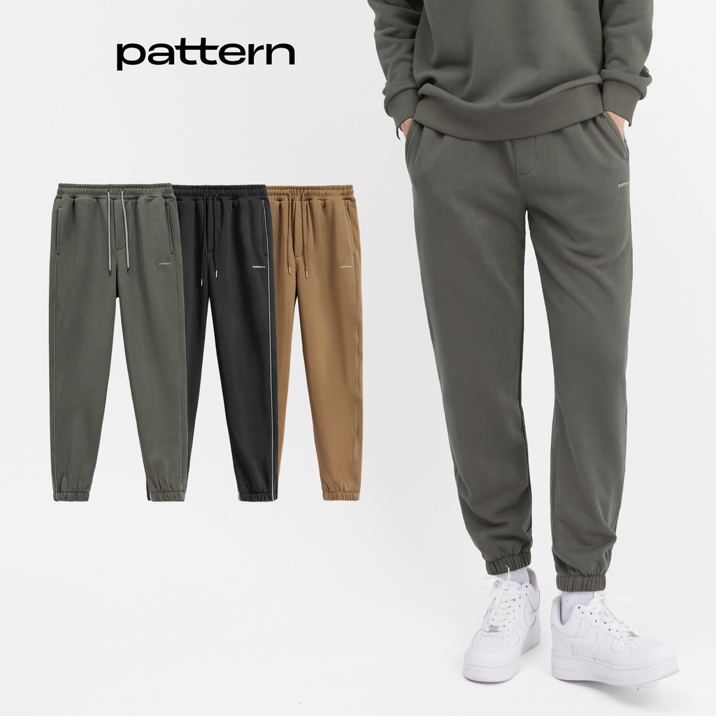 Quần jogger nỉ phối sọc Pattern PQ016