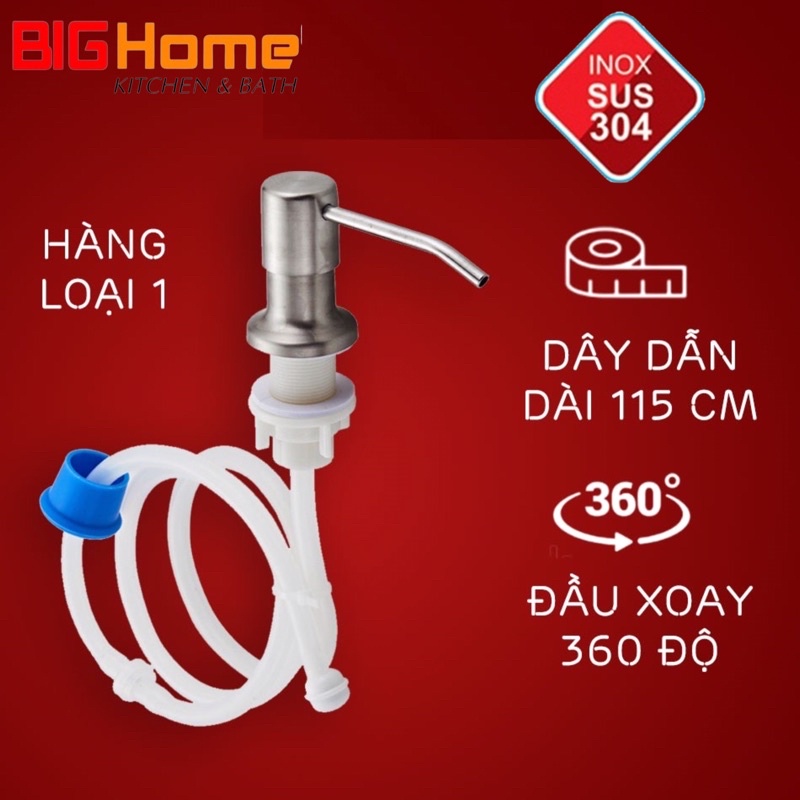 Vòi dẫn nước rửa chén inox 304 gắn bồn rửa chén bát