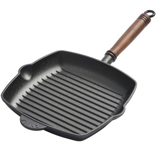 Chảo Nướng Chống Dính BBQ Bò Bít Tết BeefSteak Size 24/26cm Gang Đúc Nguyên Khối Dùng Được Bếp Từ