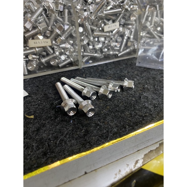 Bộ ốc lốc máy Salaya inox mẫu trụ thái phân loại nhiều xe